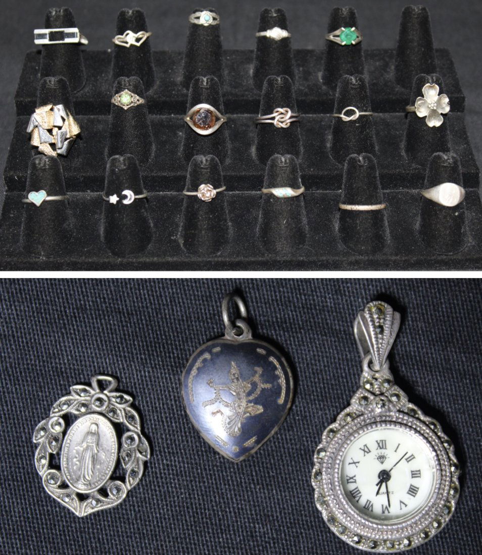 Lot of 925 Sterling Silver Rings (1 of 20)