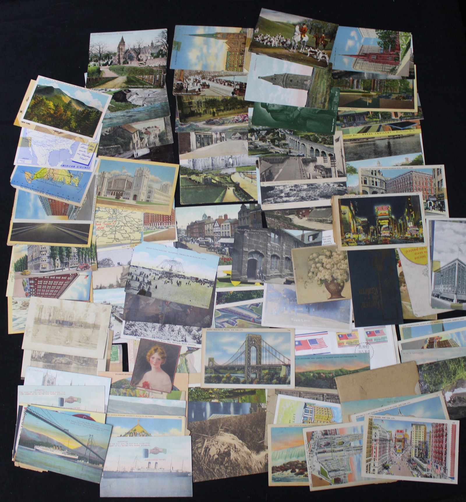 Large Lot of Very Old Postcards 1905 - 1949 Plus Assorted Items (1 of 7)