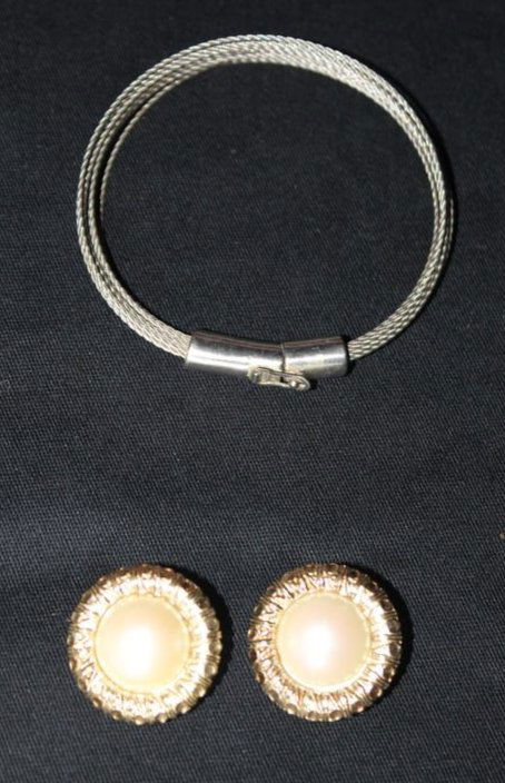 (2) Nine West Breacelet & Givenchy Paris/Newyork Earrings (1 of 4)