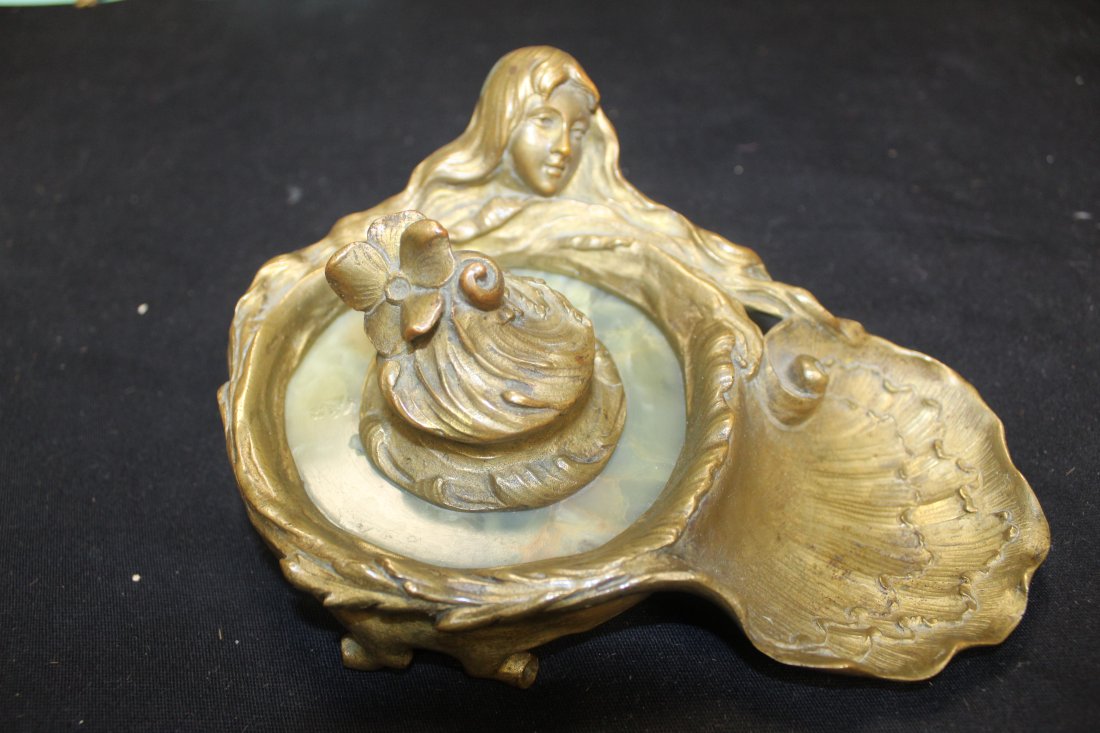 Vintage Brass or bronze  Inkwell sign by Doloizzbet (1 of 5)