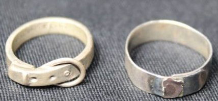 (2) Taxco 925 Mexico Sterling Rings - TH-H2 / Hecho Mexico RRO Eagle Stamp No. 122 7 Grams (1 of 3)