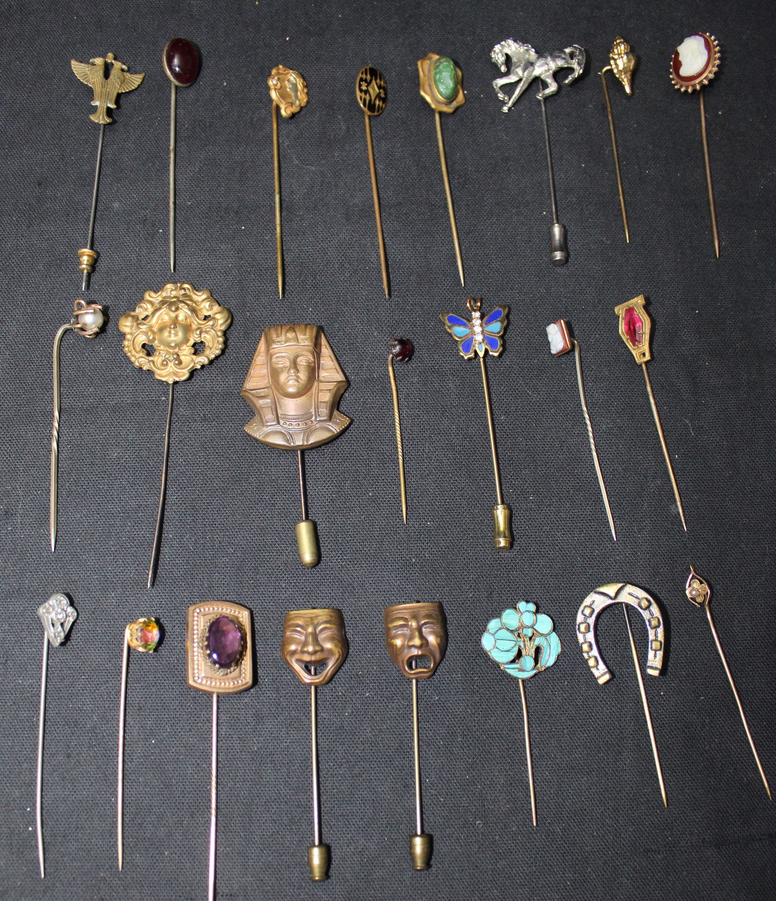 Lot of Mixed Lot of Hat Pins - Various Sizes, Shapes and Colors (1 of 9)