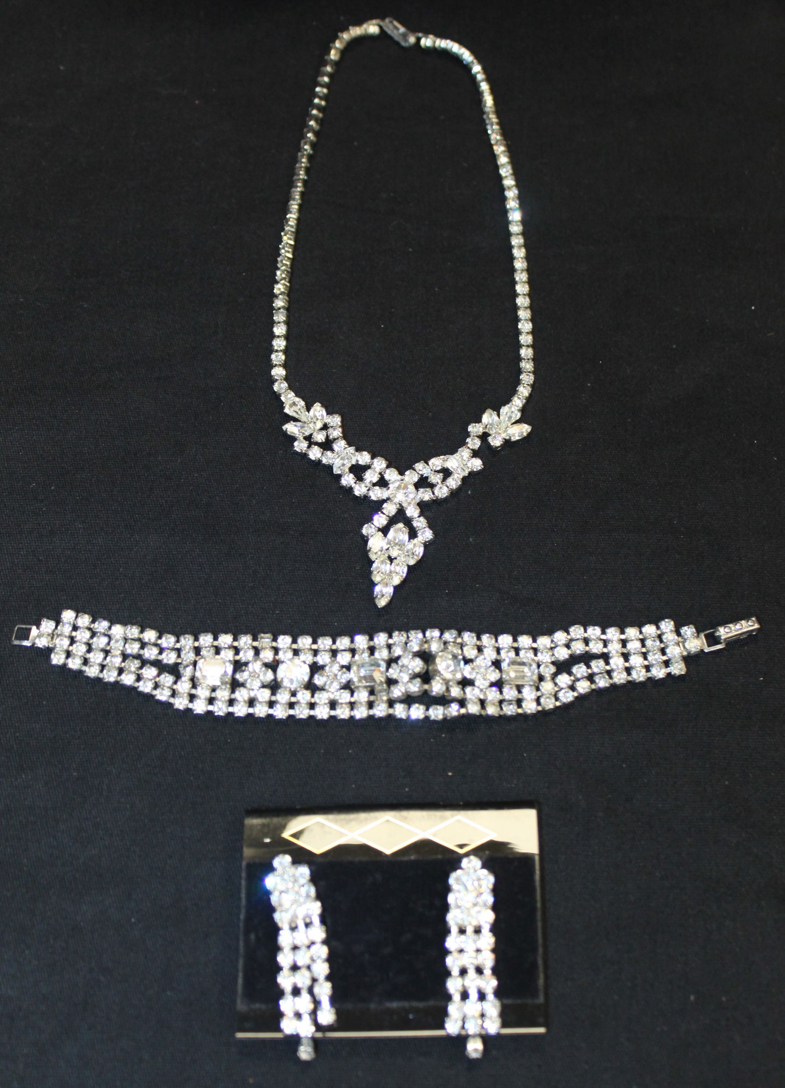 (3) Rhinestone Necklaces, Earring & Bracelets (1 of 4)