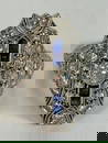 Platinum 1920'S Dinner Ring Total Of 10.00 Carats Diamonds And 2.00 Carats Of Sapphires