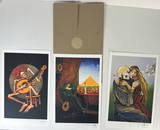 (3) Greatful Dead Signed Stanley Mouse Lithographs 150/225 The Story, Easy Rider & Pyramid Jester