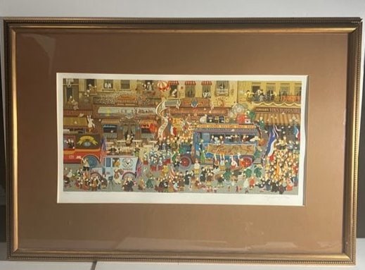 Hiro Yamagata, Japanese (B. 1948) Serigraph 120/200 Signed "Paris Street Scene 1992" (1 of 5)