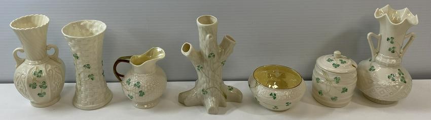 (7) Belleek Irish Shamrock Collection Assorted China (1 of 19)