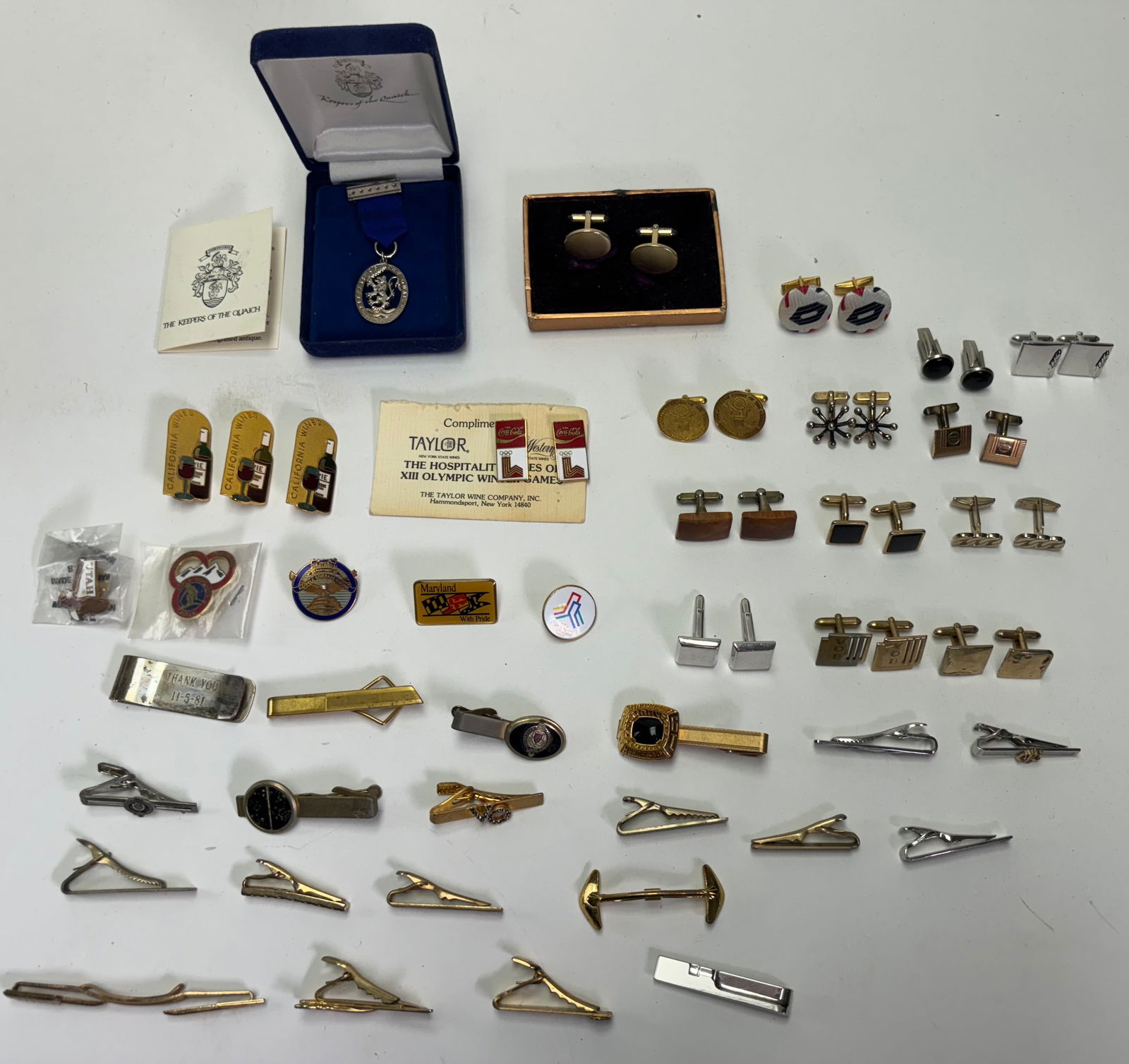Lot of Mens Jewelry - Mens Cufflinks, Pins & Tie Clips (1 of 6)