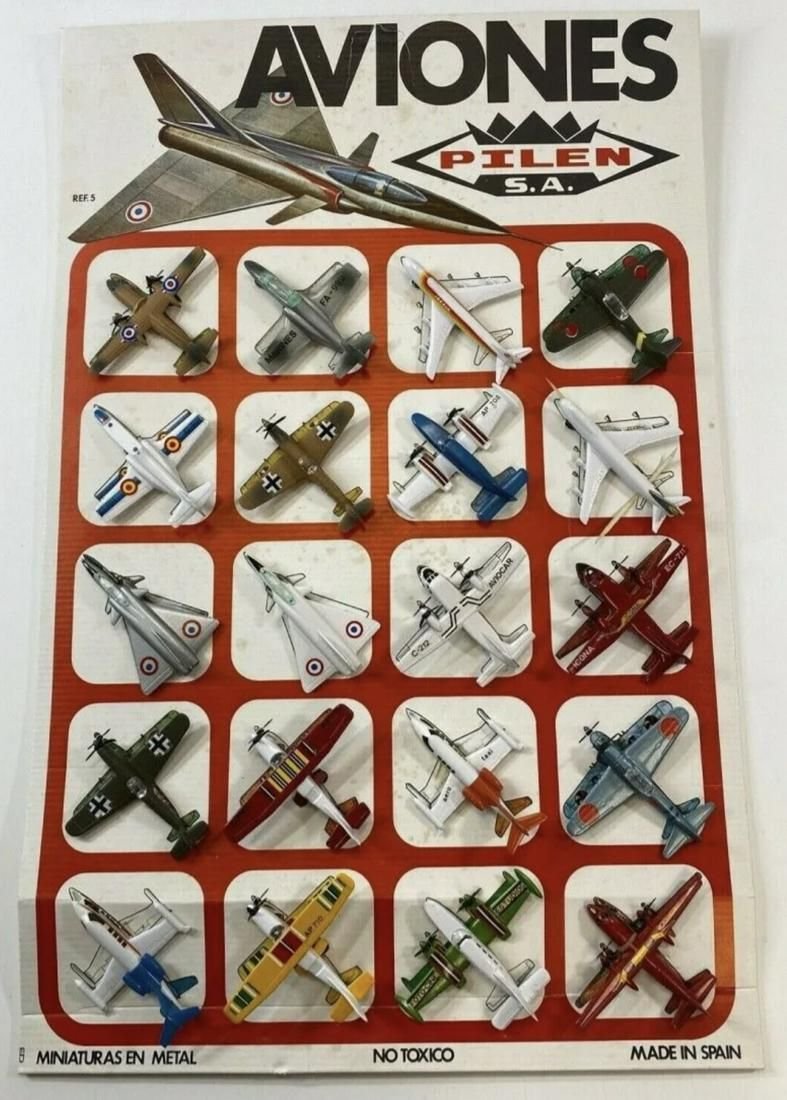 1970,s Pilan S.A. planes Miniatures En Metal Die Cast planes store display (1 of 6)