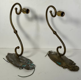 (2) Brass & Bronze Sconces