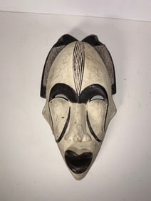 Antique Wooden West African Painted Lega Mask