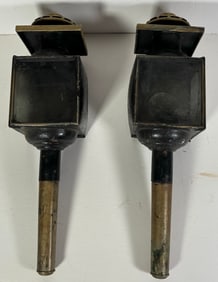 Antique Early 1900s Train Carriage Lamps