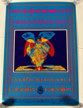 The Doors 1967 Concert Artwork Poster 1st Printing  Signed - No. 61-1
