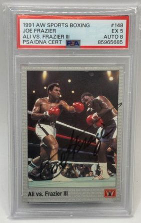 1991 AW Sports Boxing Joe Frazier Ali vs Frazier III PSA/DNA Cert #148 EX 5 Auto 8 85965685