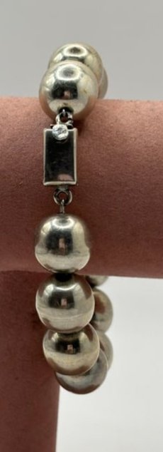 925 Mexico Sterling Silver TD-91 Beaded Bracelet