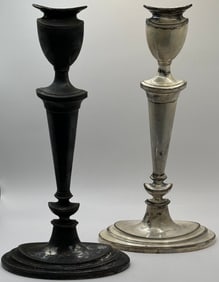 2 - 925 W Moore Mason Sterling Silver Weighted Candle Stick early 1900s - Made in England