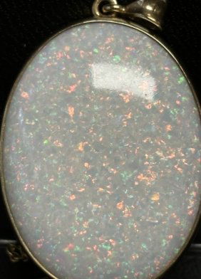 Australian LARGE WHITE OPAL PENDENT 9CT GOLD
