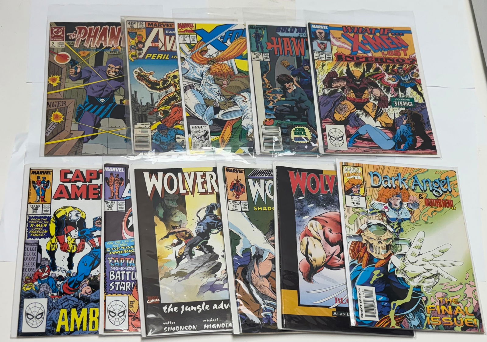 Lot of 11 Comic Books - Grades -  Marvel Comics - 1980, 1988, 1989, 1992, 1990, 1993 - The Avengers, (1 of 11)