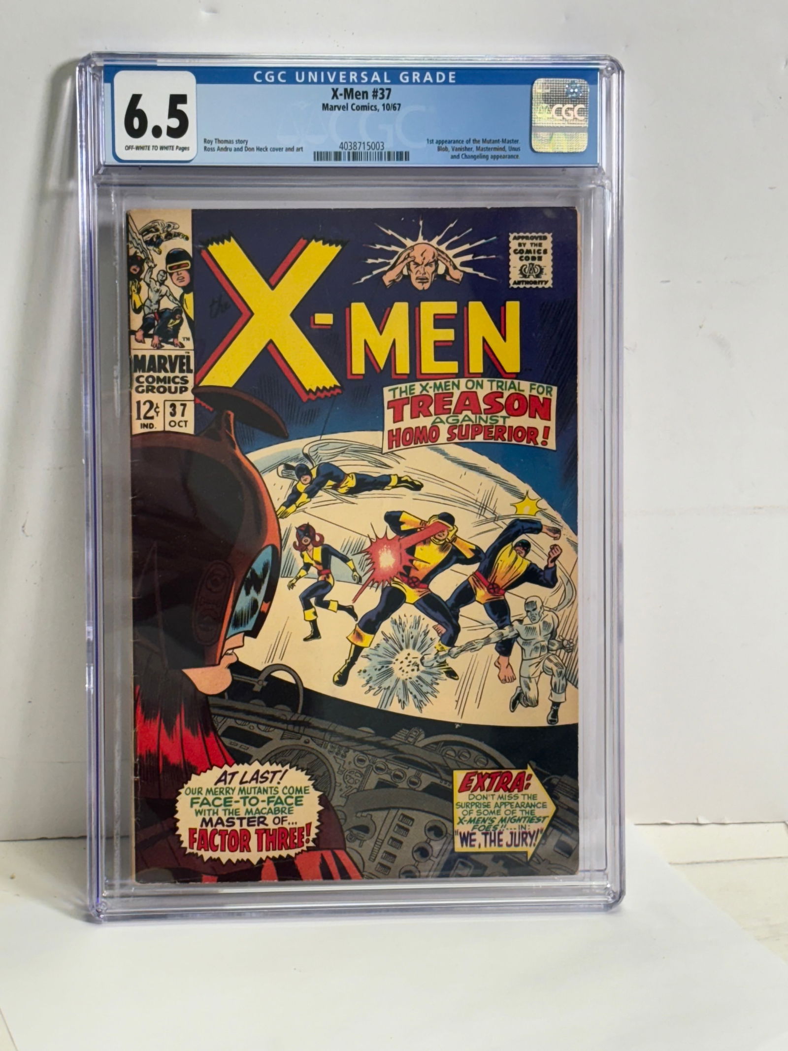 X-Men #37 Marvel Comics 10/67 6.5 Off White to White Pages (1 of 2)