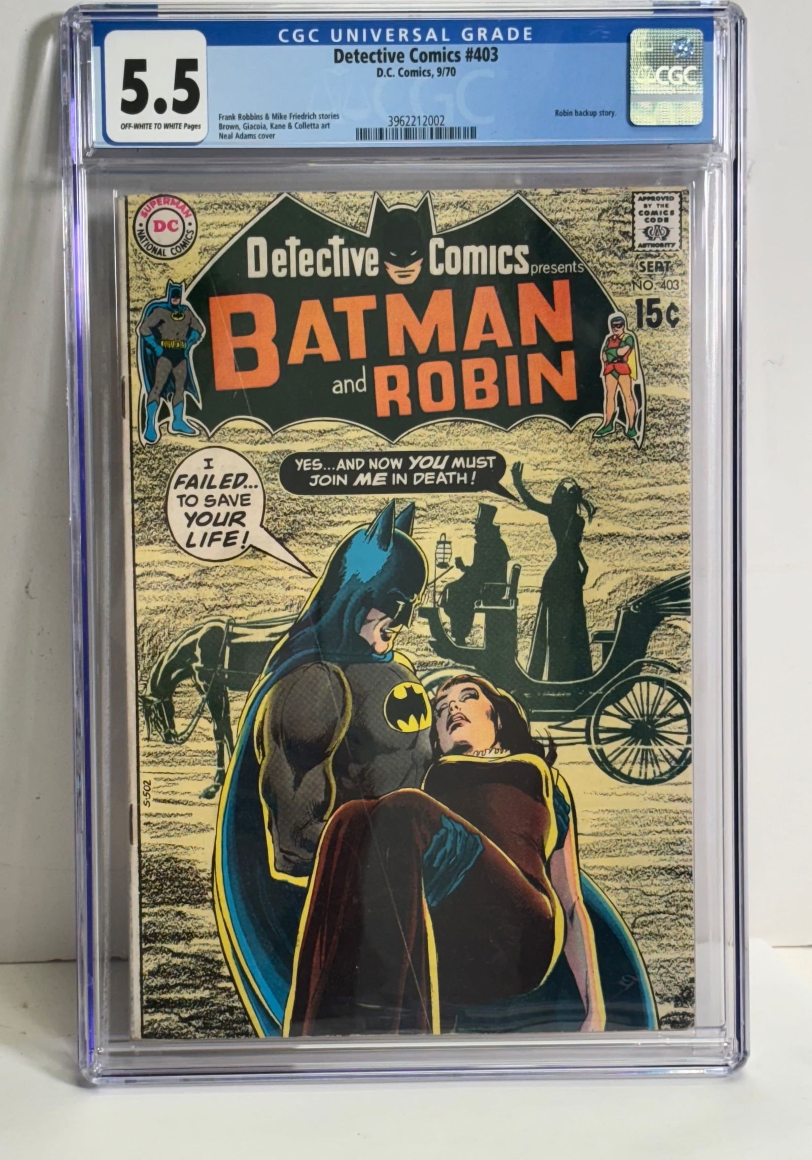 Detective Comics D.C. Comics 9/70 5.5 Off White To White Pages (1 of 2)