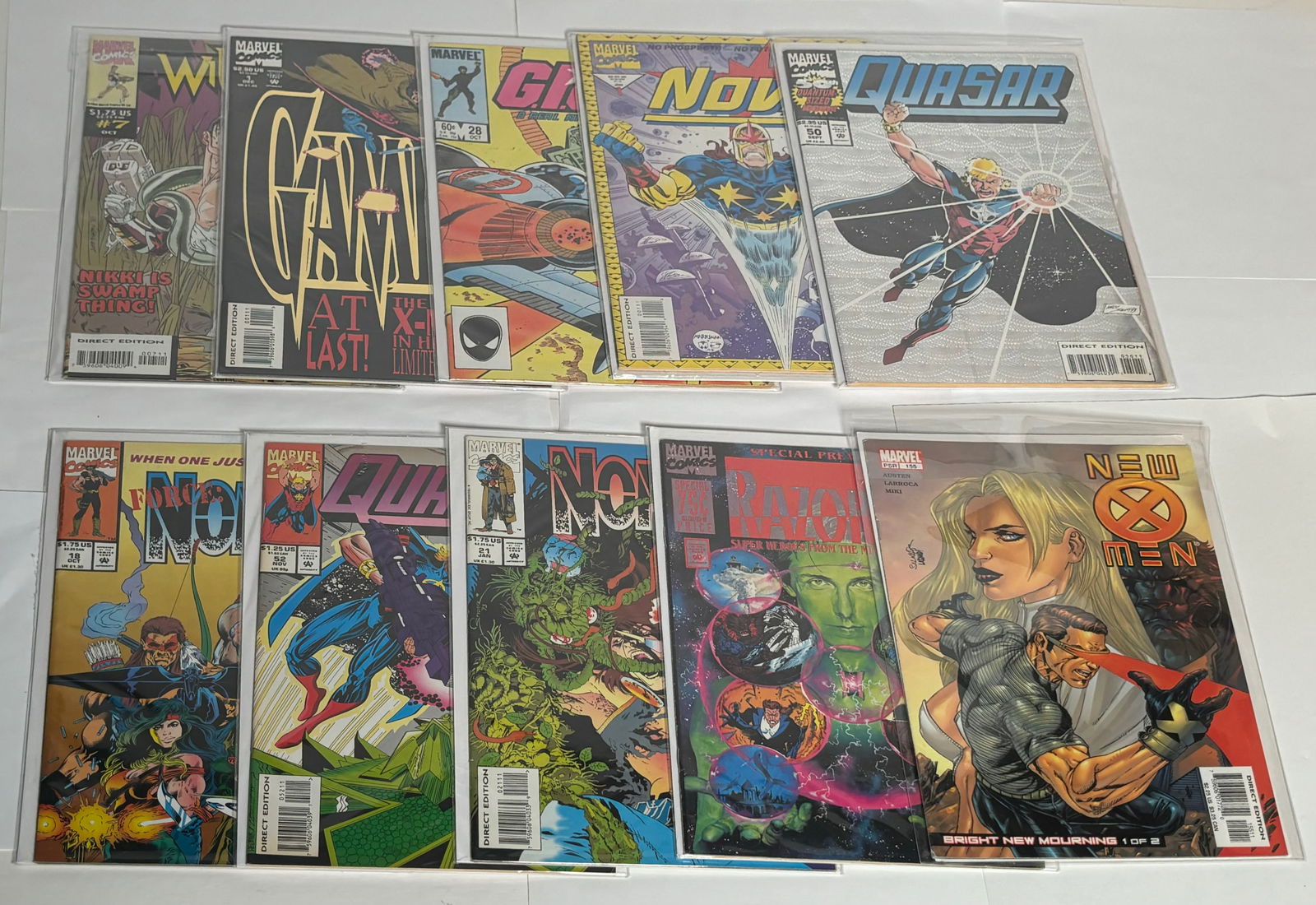 Lot of 10 Comic Books - Marvel Comics - Gambit, G.I. Joe, Quasar, Nova, Nomad & More  - 1993, 1994, (1 of 11)