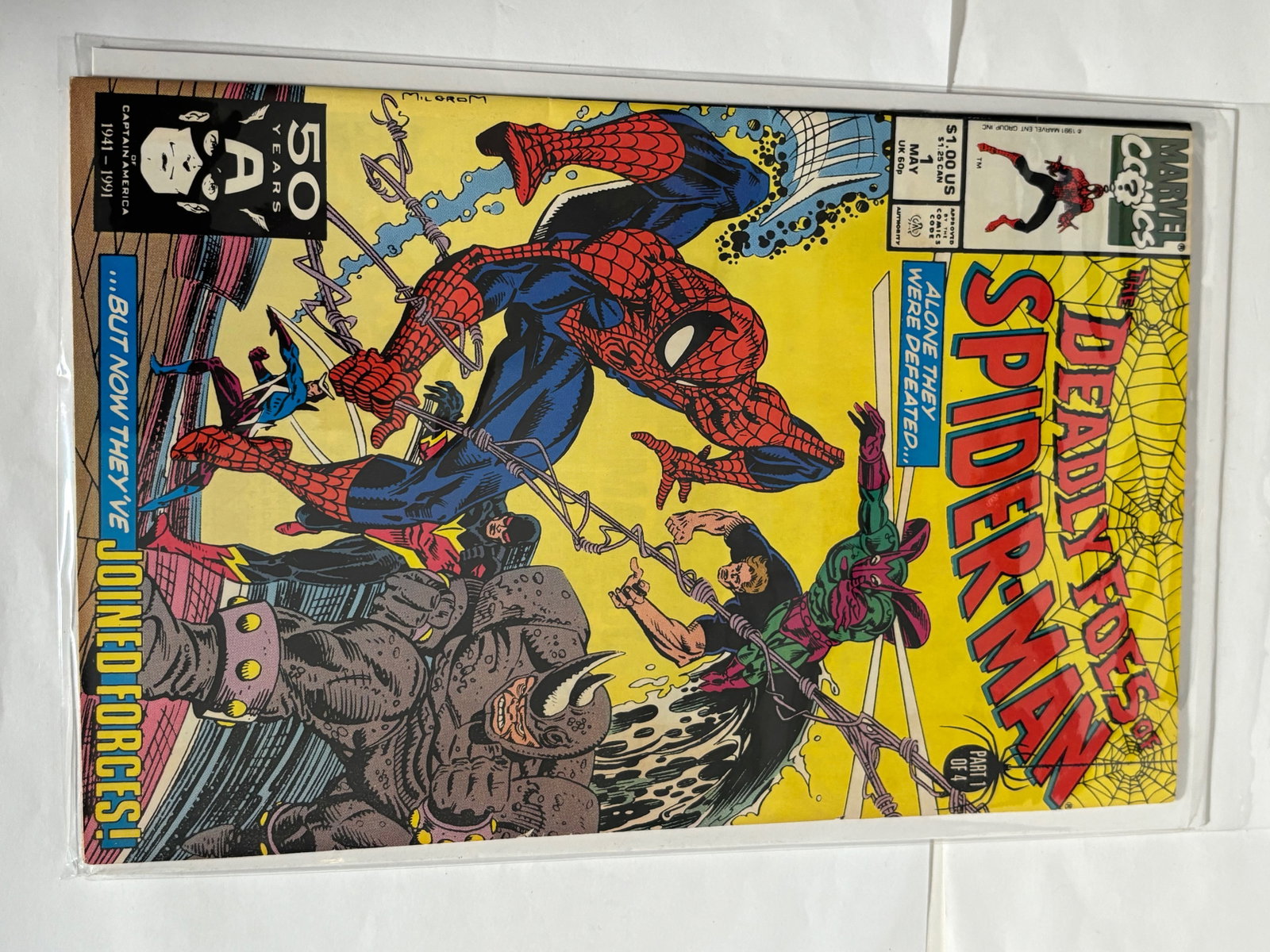 The Deadly Foes of Spider-Man #1 - Marvel Comics - May 1991: This is The Deadly Foes of Spider-Man #1 - Marvel Comics - May 1991. It is in good condition for its age. The comic book is not graded.