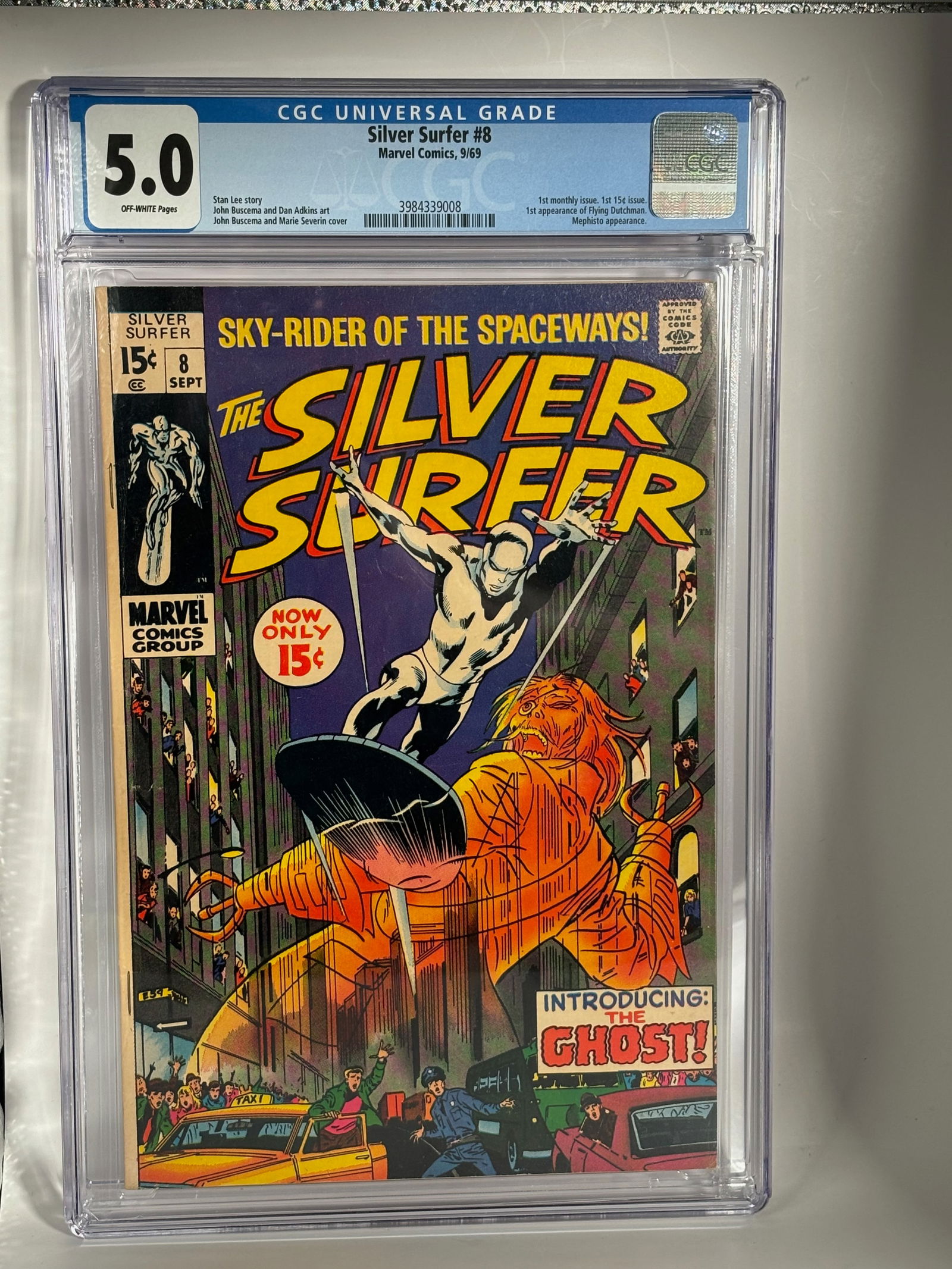 Silver Surfer #8 Marvel Comics 9/69 5.0 Off-White Pages (1 of 2)