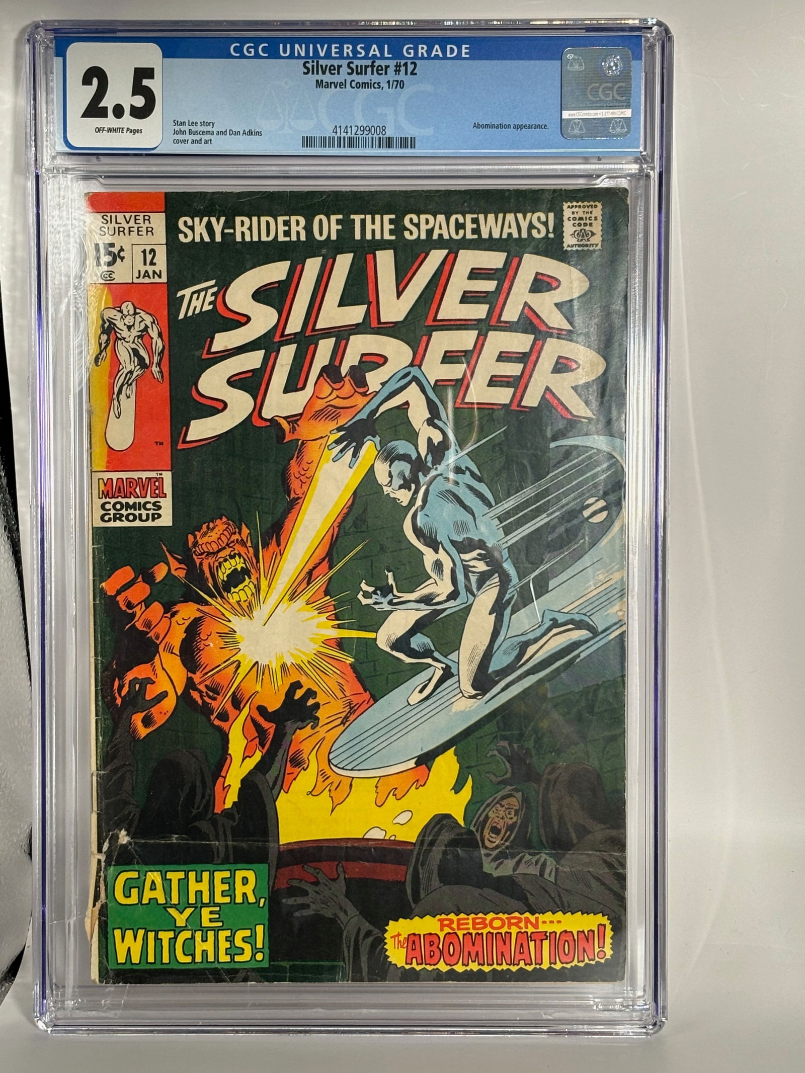 Silver Surfer #12 Marvel Comics 1/70 2.5 Off-White Pages (1 of 2)
