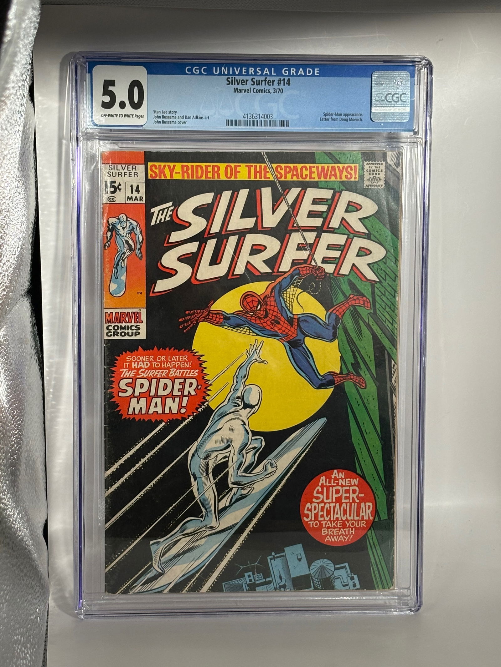 Silver Surfer #14 Marvel Comics  3/70 5.0 Off-White to White Pages (1 of 2)