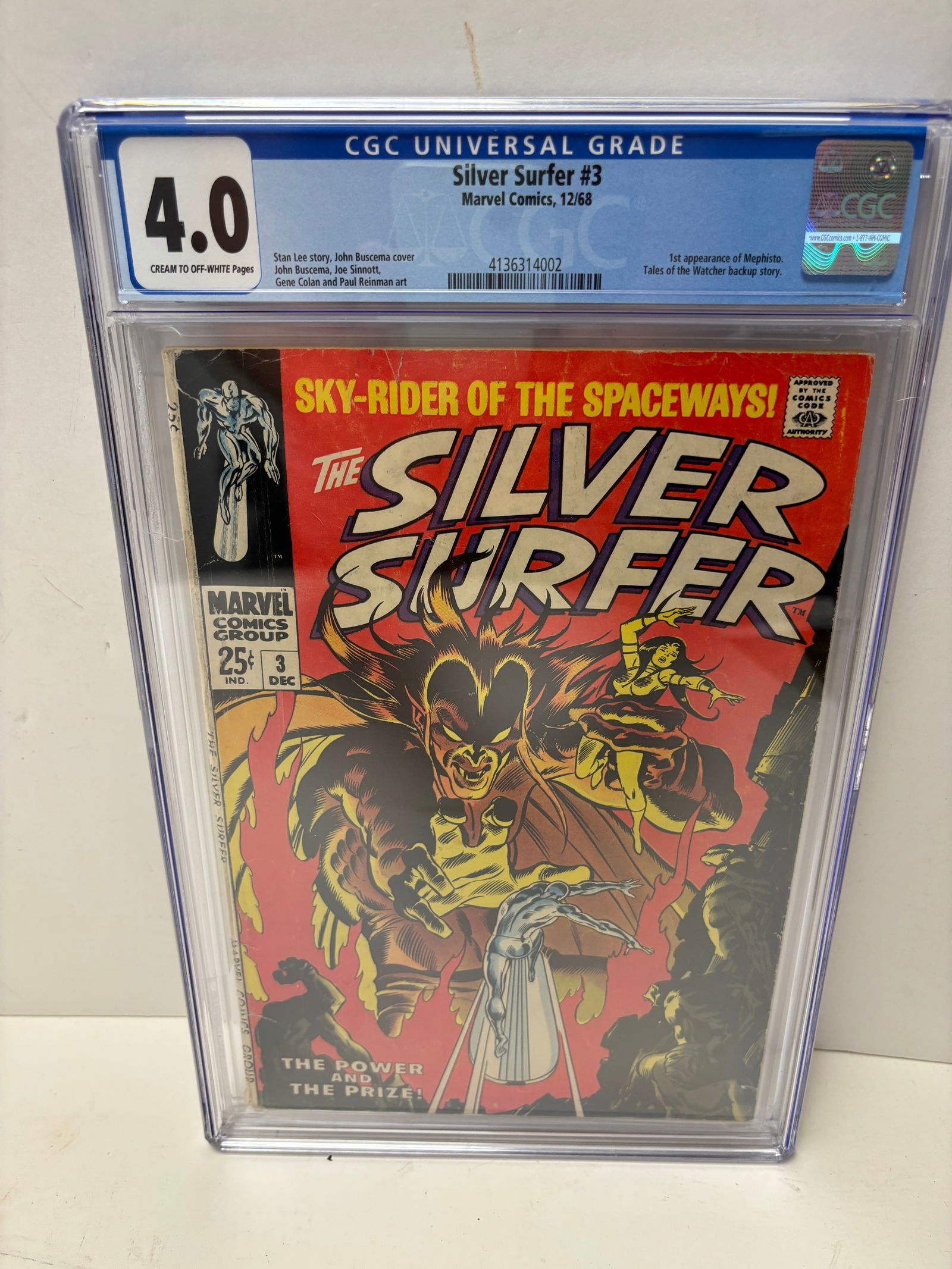 Silver Surfer #3 Marvel Comics  12/68 4.0 Cream to Off-White Pages (1 of 2)