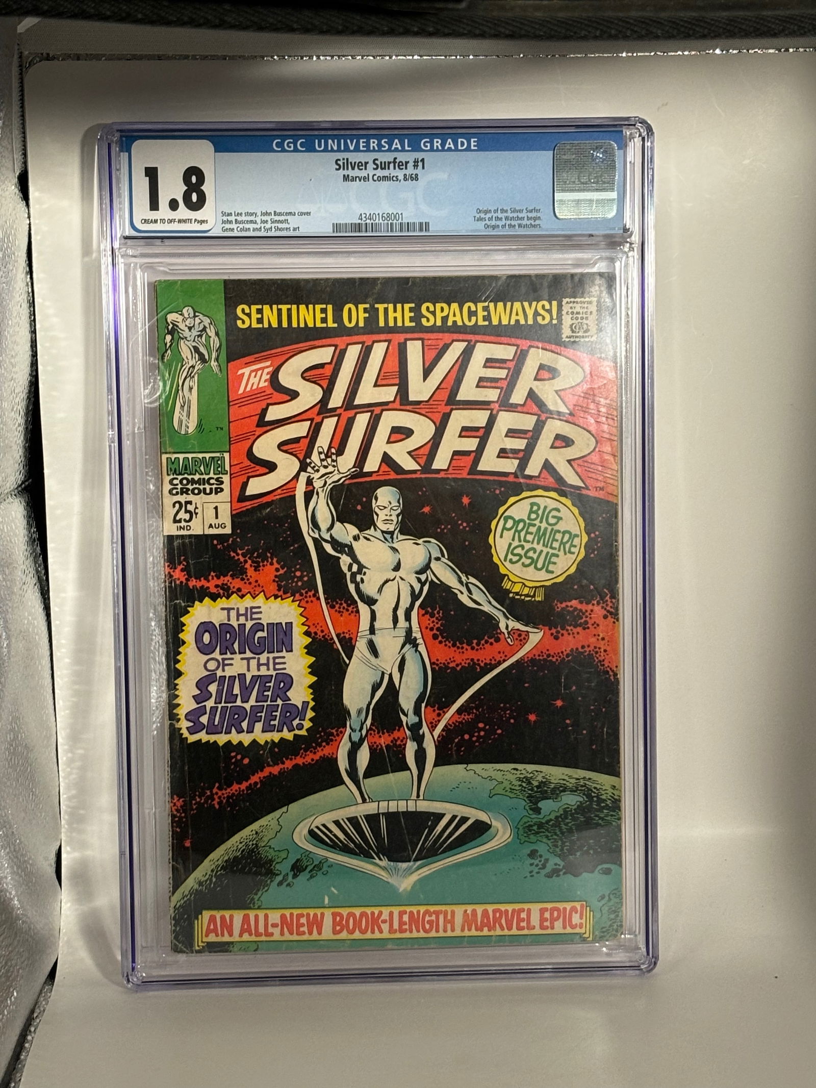 Silver Surfer #1 Marvel Comics, 8/68 1.8 Cream to Off-White Pages (1 of 2)
