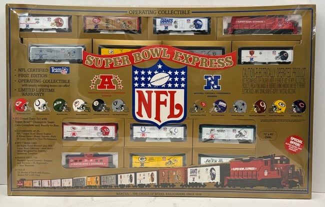 Mantua Super Bowl Express - Mantua NFL Train Set - Brand New - NFL Certified First Edition (1 of 8)