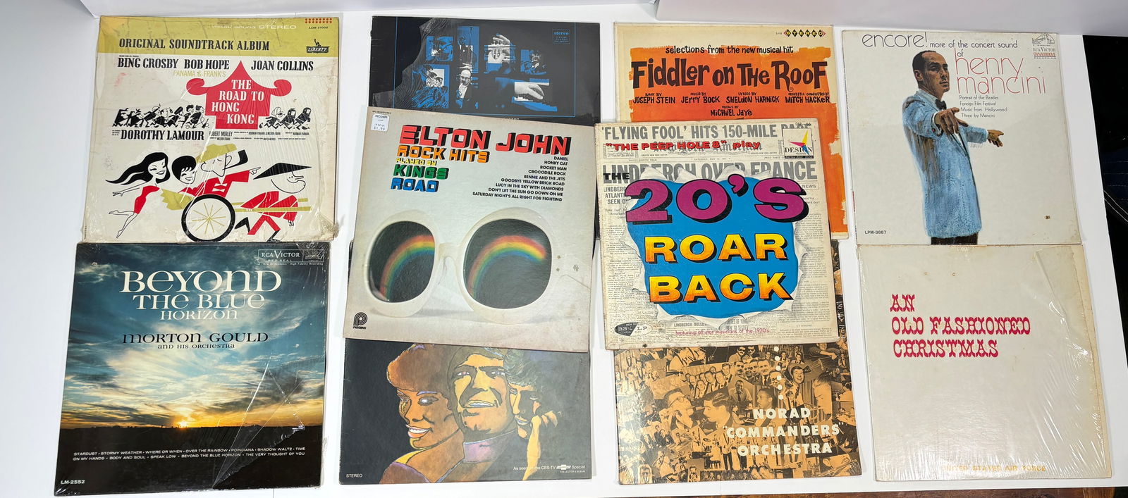 Lot of 10 Vintage Vinyl Records - Elton John, United States Air Force, & More