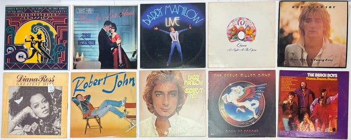 Lot of 10 Vintage Vinyl Records