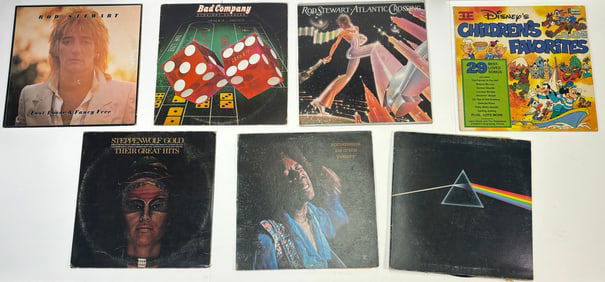 Lot of 7 Vintage Vinyl Records