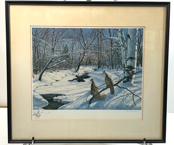 Ruffed Grouse Partridge Print Signed by David A. Maass 1/40