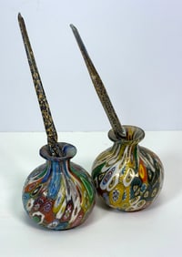 Millefiori Murrina Glass Ink Wells