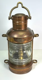 Brass Copper Anchorlight Clark Bros London Bristol Oil Lamp Anchor Light Lantern