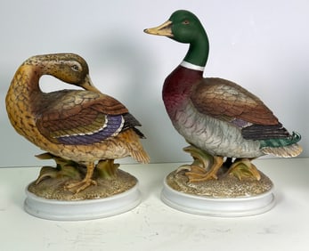 (2) Mallard Duck Statues by Andrea