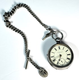 William Henry Wadsworth (July 4,1821-, April 2,1893) Silver Pocket Watch was gifted to him by mother