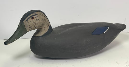 Vintage Wooden Decoy Duck (Rotating Head)
