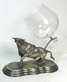 STYL Silverplate Bull No. 5 Cognac Glass Warmer