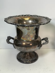 2 Antique Sherdan Silverplate Ice Bucket Trophies - Alpine Country Club N.J