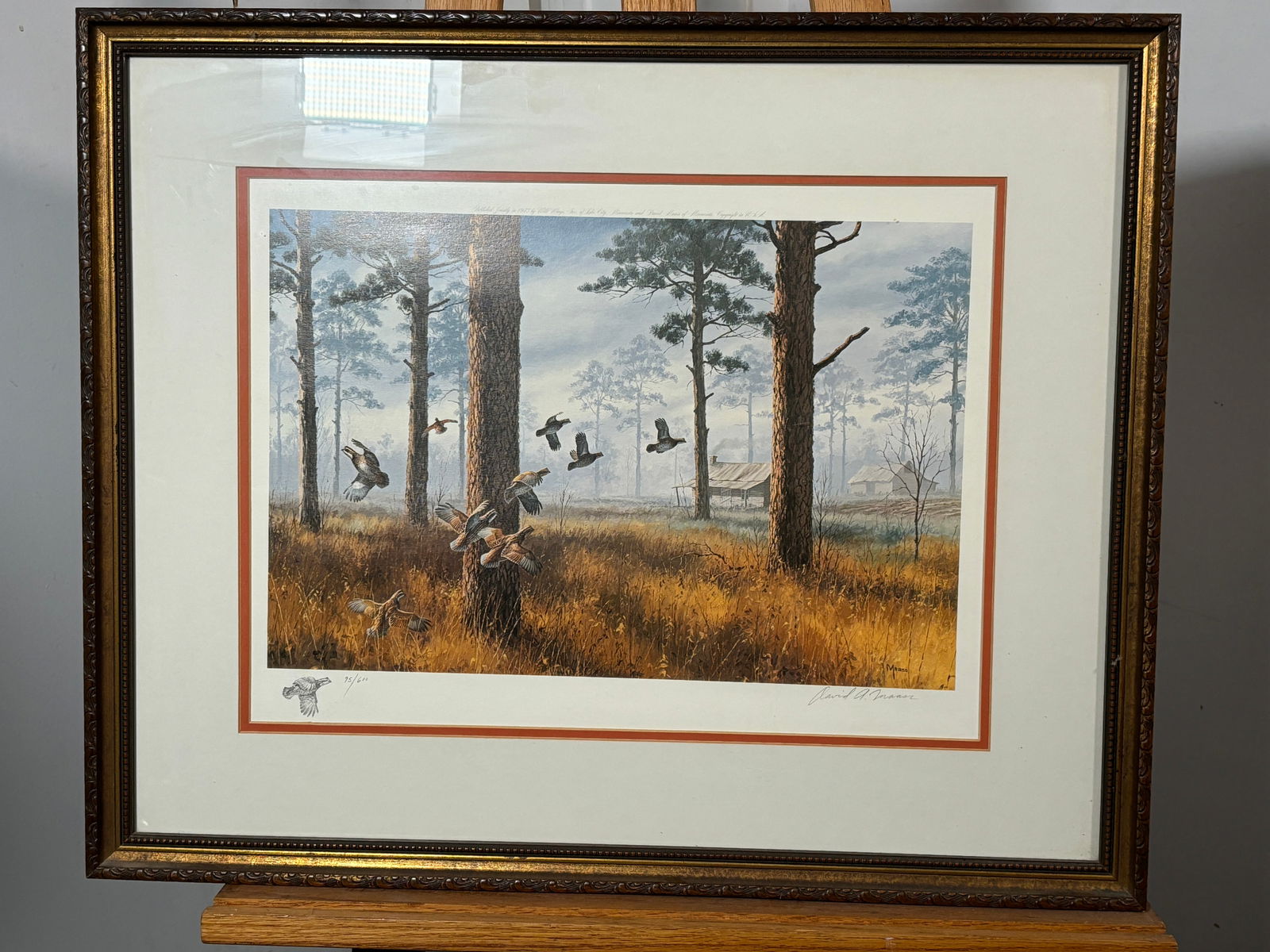 Quails Signed by David A. Maass 95 /600 Print (1 of 5)