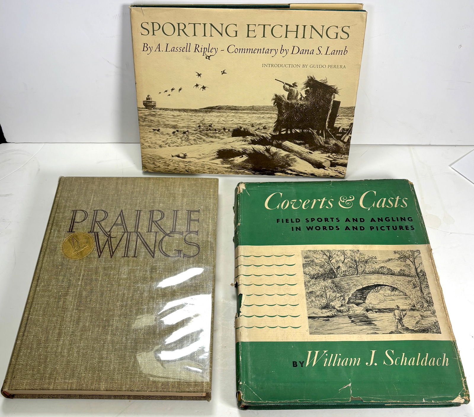 (3) Books - Prairie Wings (First Edition) , Sporting Etchings, Coverts & Casts Field Sports... (1 of 19)