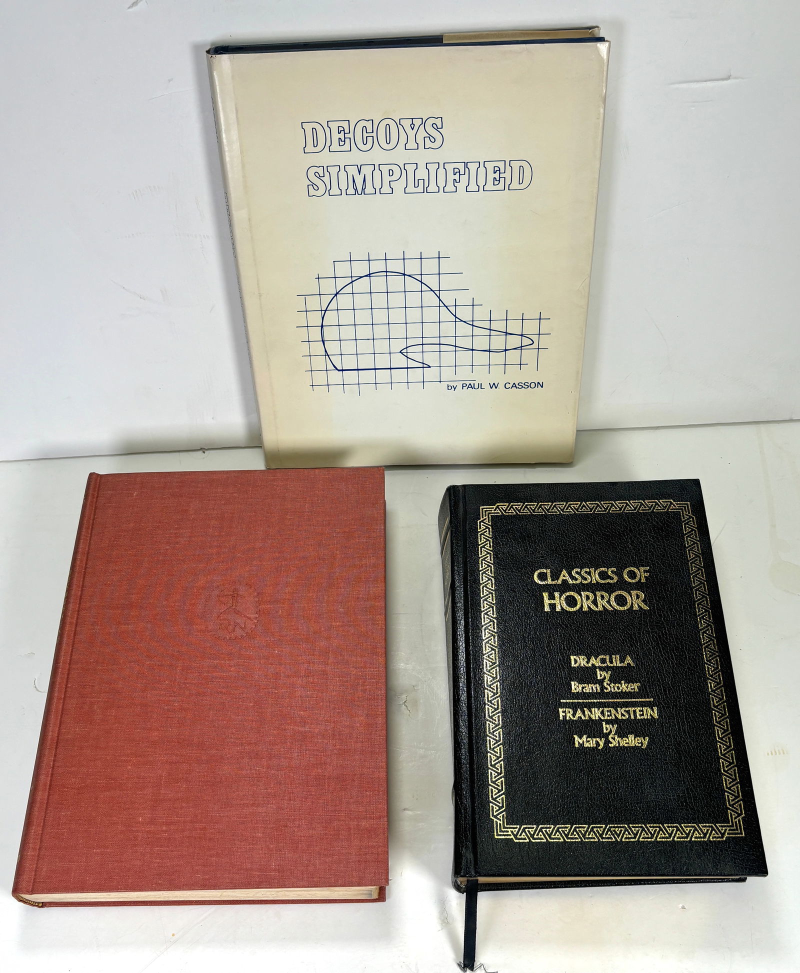 (3) Books - Decoys Simplified, Wildflower in the Mississippi Flyway, Classics of Horror: Book 1: Decoys Simplified by Paul W. Casson 1972. Decoys Simplified shows you how to make your own decoys with a minimum of fuss and maximum effectiveness, using only a small amount of equipment. Mr.