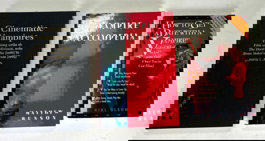(3) Books - The Vampires Encyclopedia, How to Get A Date with a Vampire, Cinematic Vampires