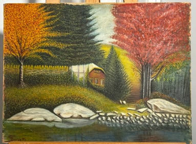 S. Bursotti Fall Landscape Painting