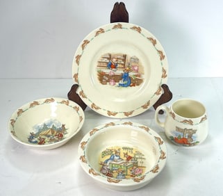 Vintage Royal Doulton "Bunnykins" - Made in England - Fine Bone China - Plate, Soup Bowl , Cereal