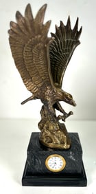 Vintage Attacking Eagle Brass Marble Leadership Trophy Award "Market Savy" April 1996